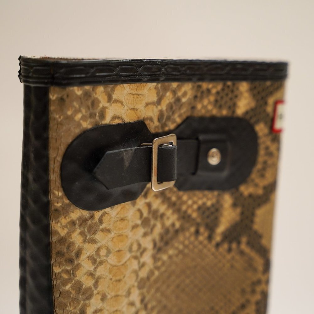 Hunter Carnaby Snake Python Print Rain Boots - image 3